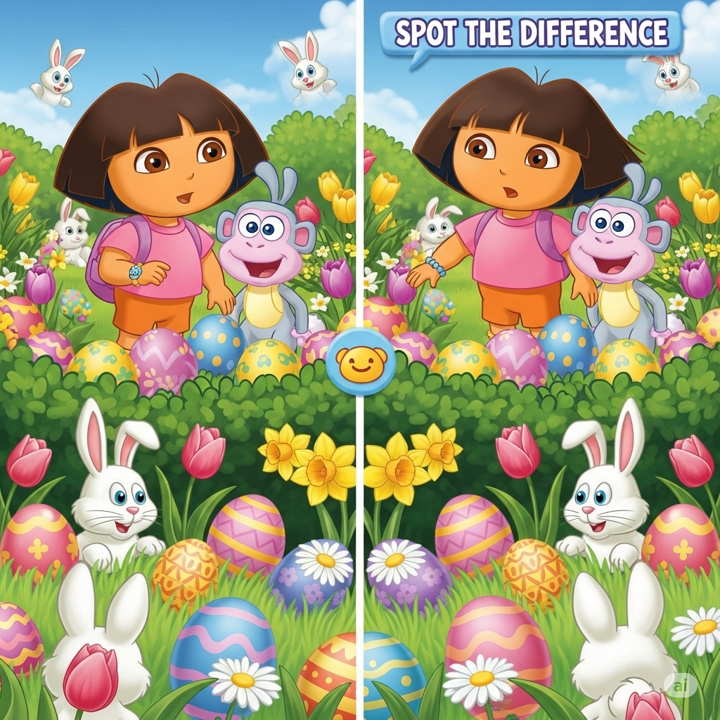 Dora Happy Easter Differences