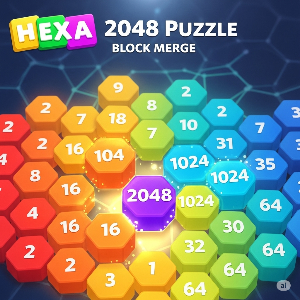 Hexa 2048 Puzzle   Block Merge
