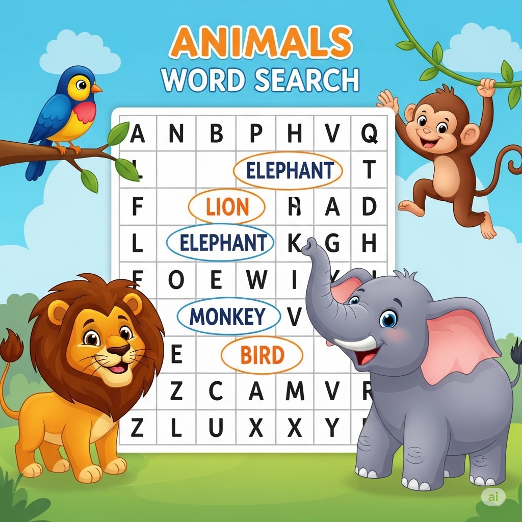 Animals Word Search