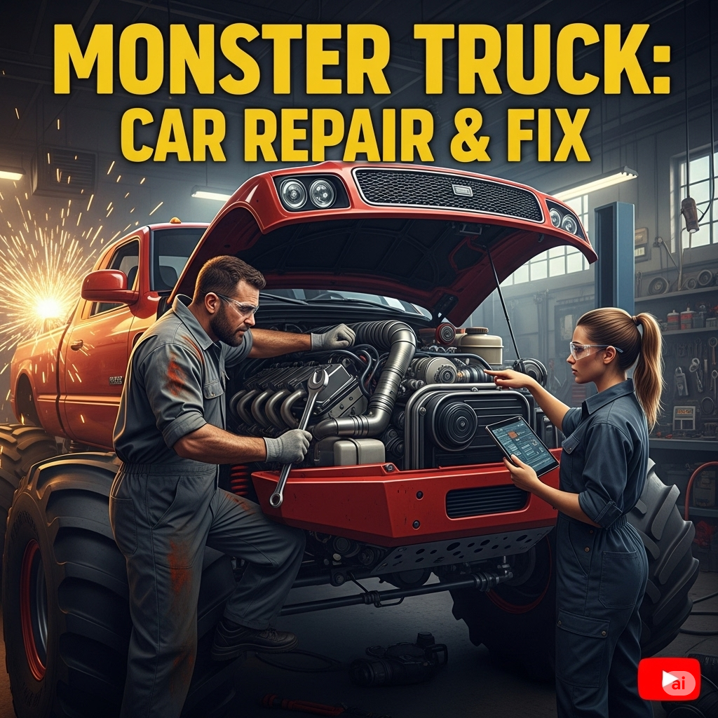 Monster Truck: Car Repair & Fix
